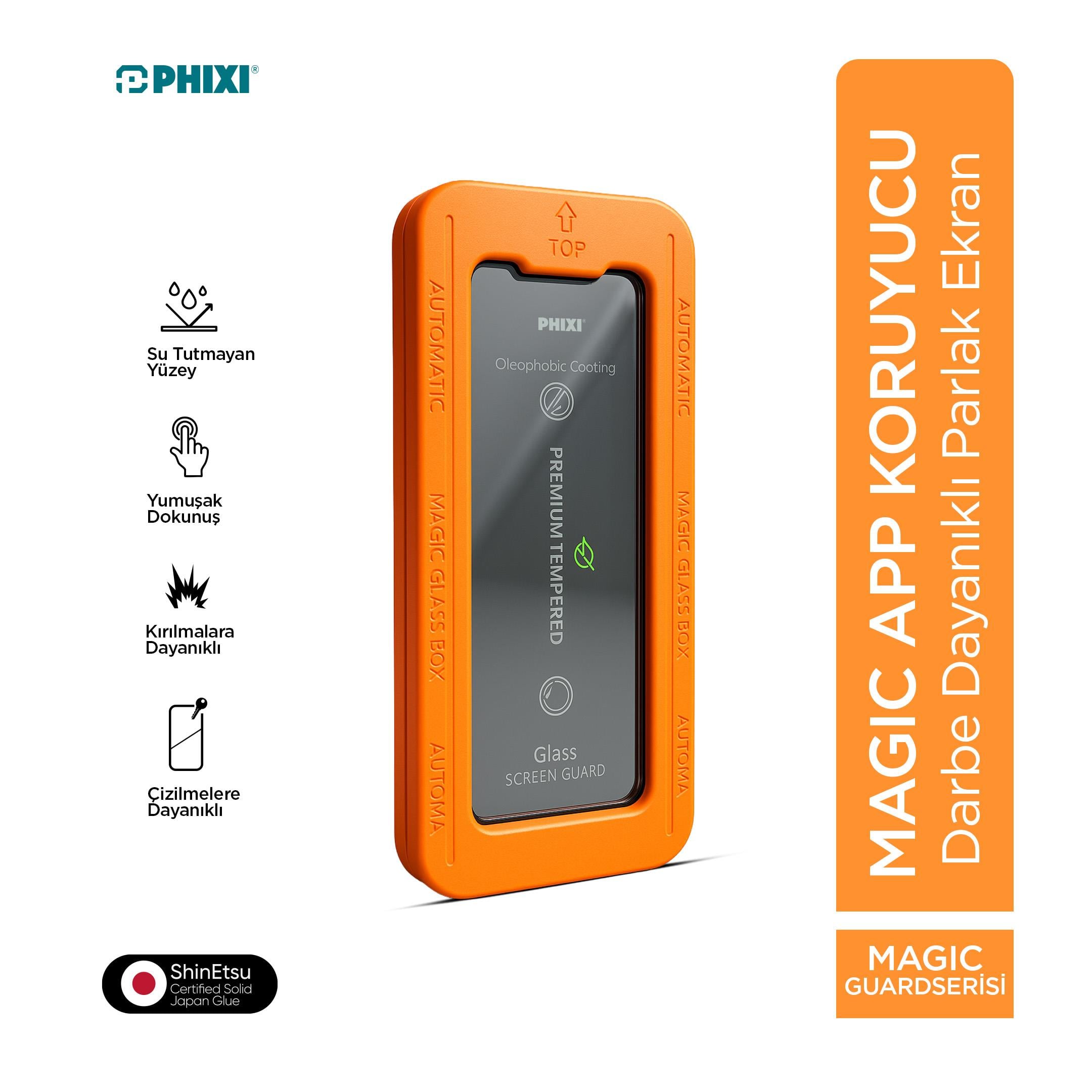 Phixi iPhone 14 Pro MagicApp Aparatlı Ekran Koruyucu Cam – Maksimum Şeffaflık ve Üstün Koruma