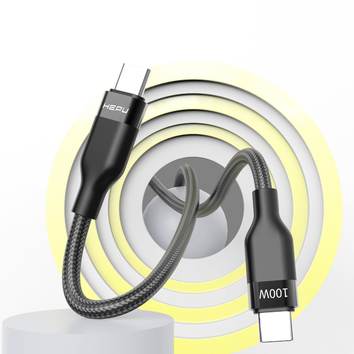 HEPU HP-500 Type-C to Type-C Kablo – 100W Güç Desteği, 1 Metre