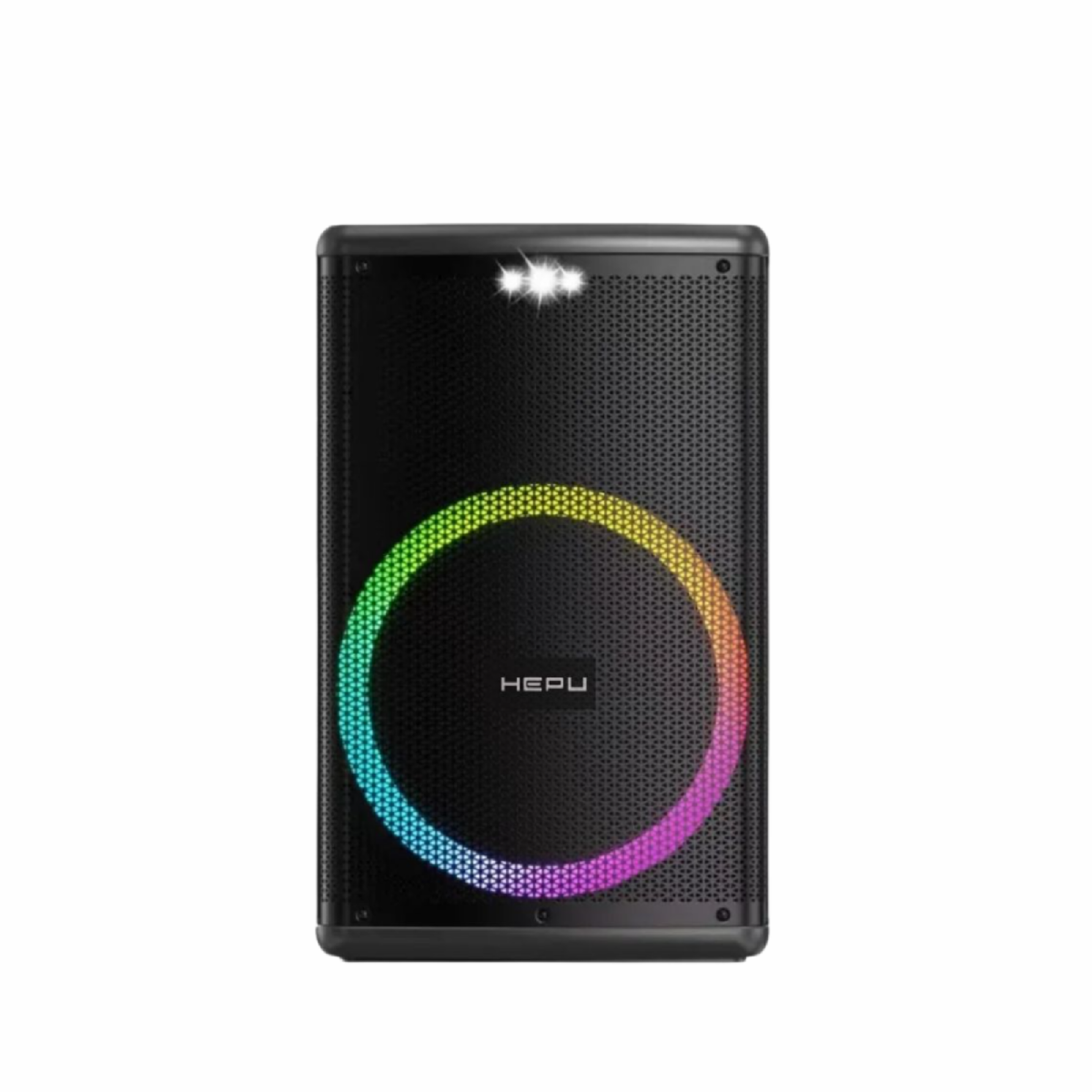 HEPU HP-101 Profesyonel Bluetooth Hoparlör – 15” Woofer, RGB Işıklar, Kablosuz Mikrofonlu, Taşınabilir Tasarım