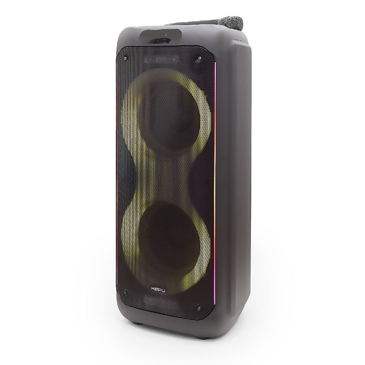 HEPU HP 940 Taşınabilir Şarjlı Bluetooth Hoparlör 80 w Rms 2*10 İnc Woofer Extra Bass Karaoke Mikrafon