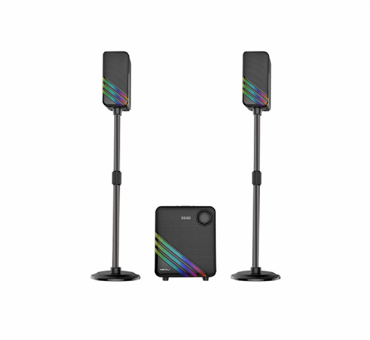 HEPU HP-TV02 2+1 Ev Sinema Sistemi – Bluetooth + USB + SD Kart + AUX + Kumandalı